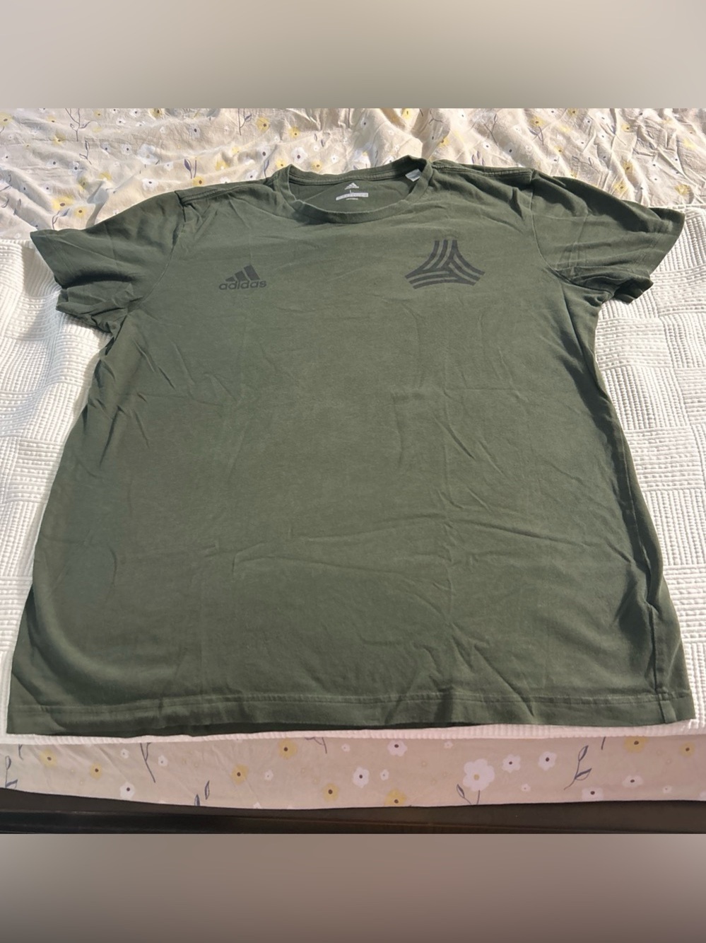 adidas Olive Green Short Sleeve Crew Tee